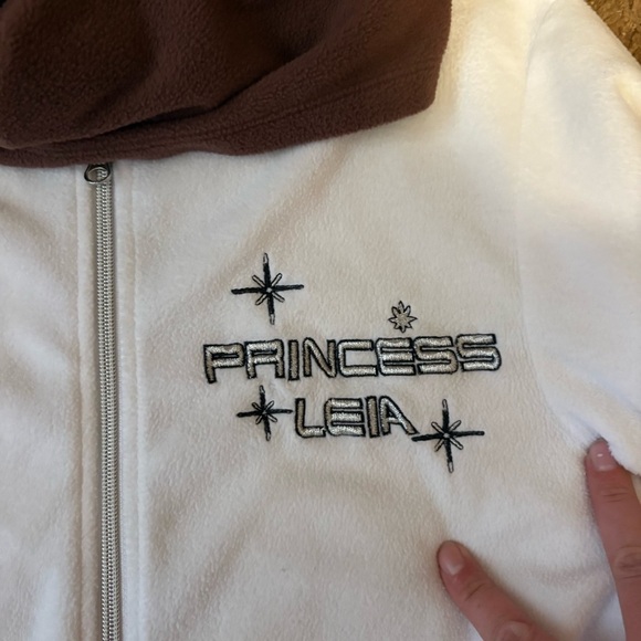 Star Wars Princess Leia Hooded Non Footed Pajamas One Piece XS Costume Zip Suit - Picture 5 of 7